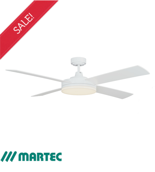 Martec Razor 52" Ceiling Fan With 28W CCT LED Light - White